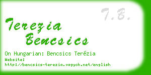 terezia bencsics business card